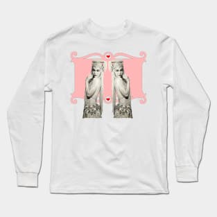 Vintage artist girl posing Long Sleeve T-Shirt